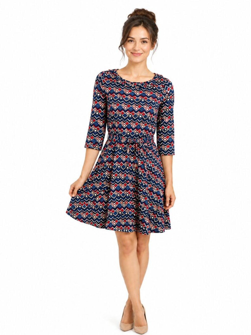 Banana Republic Geometric Chevron Print Di…